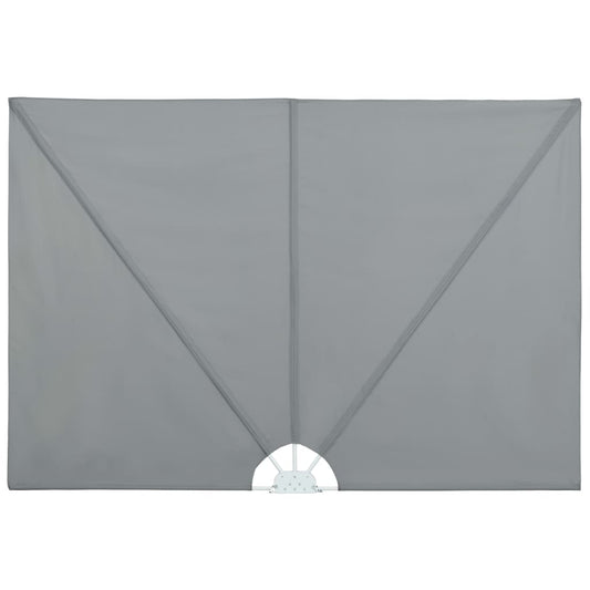 vidaXL Collapsible Terrace Side Awning Grey 400x200 cm