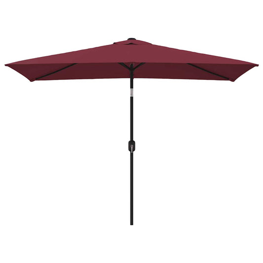 vidaXL Garden Parasol with Metal Pole 300x200 cm Bordeaux Red