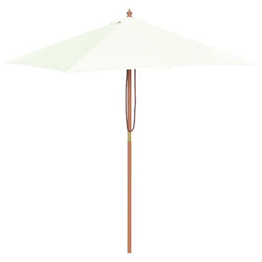 vidaXL Garden Parasol | Sand | Laminated bamboo and hardwood, Polyester