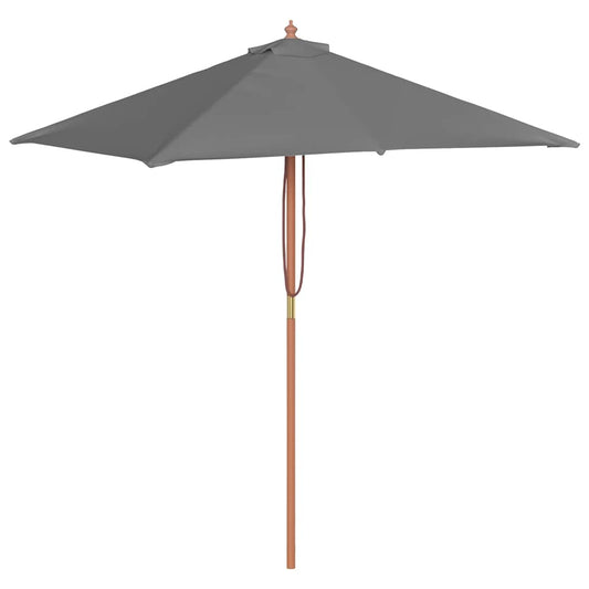 vidaXL Garden Parasol | Anthracite | Polyester, Laminated bamboo, Hardwood