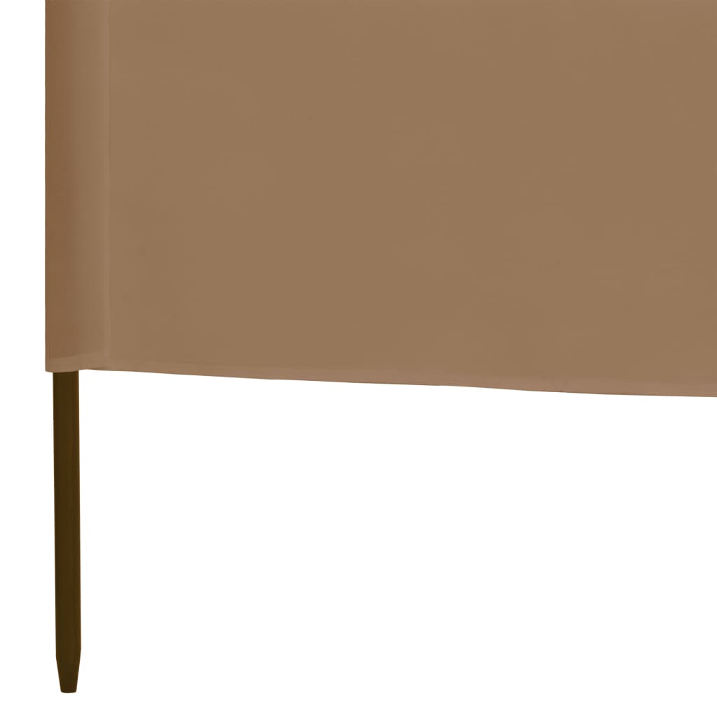 vidaXL 3-panel Wind Screen Fabric 400x120 cm Taupe