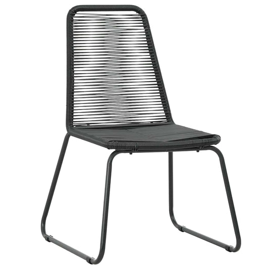 44442 vidaXL Outdoor Chairs 2 pcs Poly Rattan Black