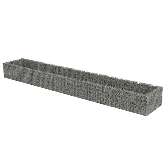 143555 vidaXL Gabion Raised Bed Galvanised Steel 540x90x50 cm