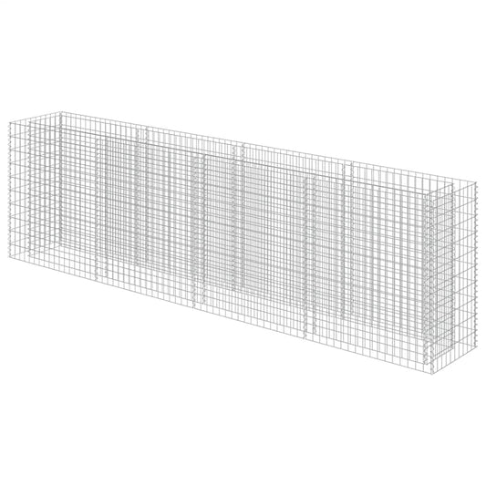 143560 vidaXL Gabion Raised Bed Galvanised Steel 360x50x100 cm