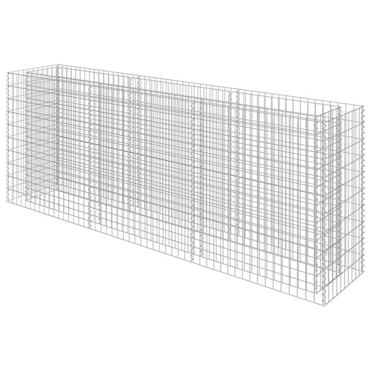 vidaXL Gabion Raised Bed Galvanised Steel 270x50x100 cm