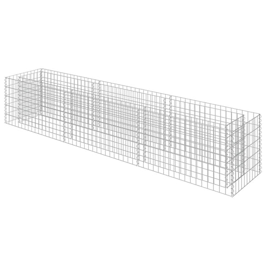 143563 vidaXL Gabion Raised Bed Galvanised Steel 270x50x50 cm