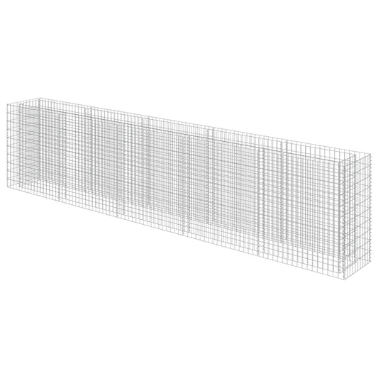 143564 vidaXL Gabion Raised Bed Galvanised Steel 450x50x100 cm