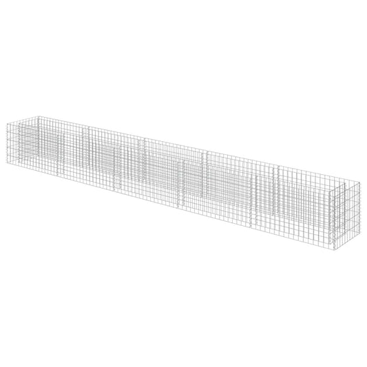 143565 vidaXL Gabion Raised Bed Galvanised Steel 450x50x50 cm