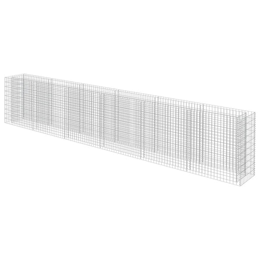 143566 vidaXL Gabion Raised Bed Galvanised Steel 540x50x100 cm