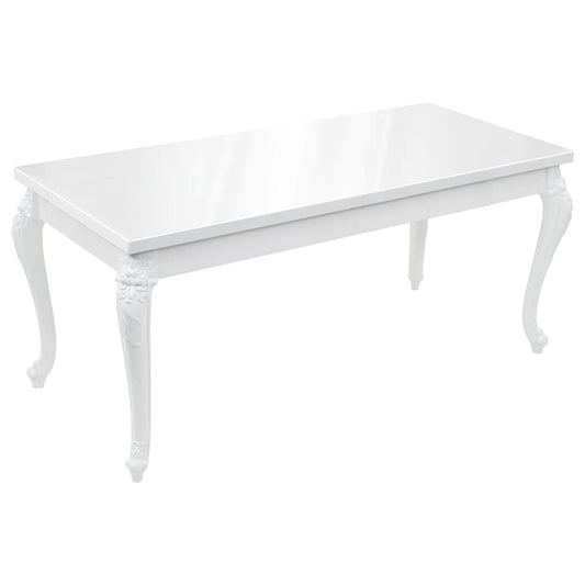 246958 vidaXL Dining Table 179x89x81 cm High Gloss White