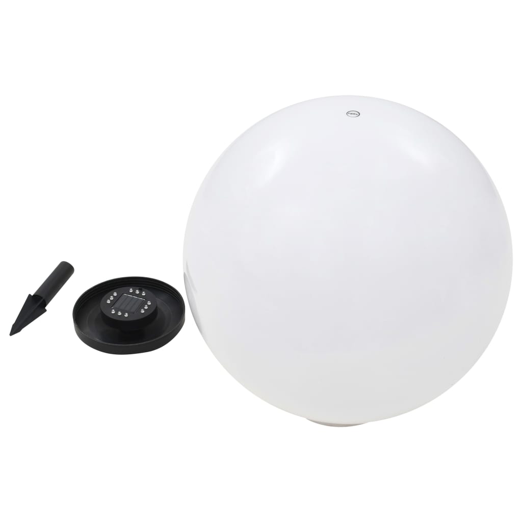 vidaXL Solar Lamp | White | Polypropylene | 50cm diameter | Colourful