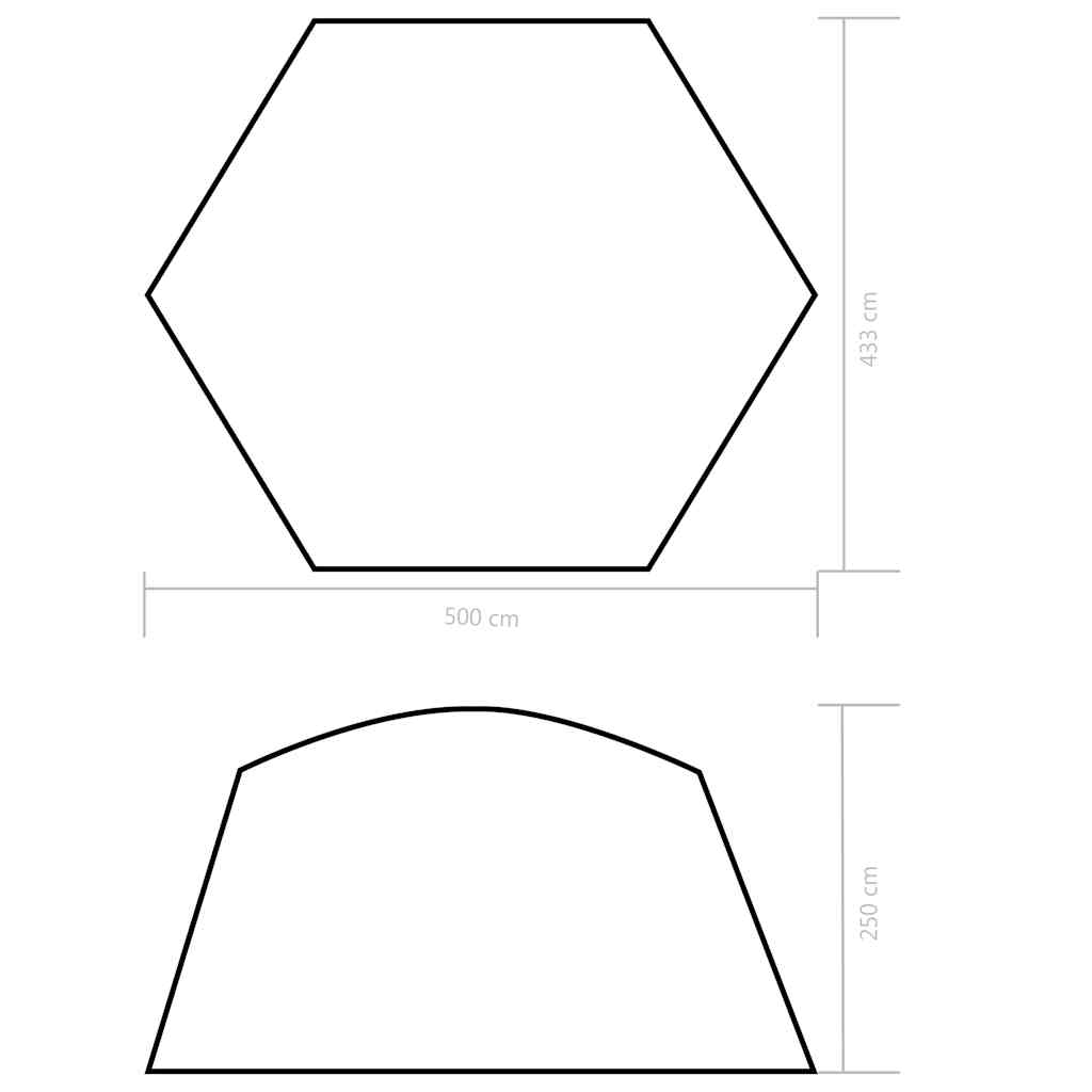 vidaXL Pool Tent Fabric 500x433x250 cm Blue
