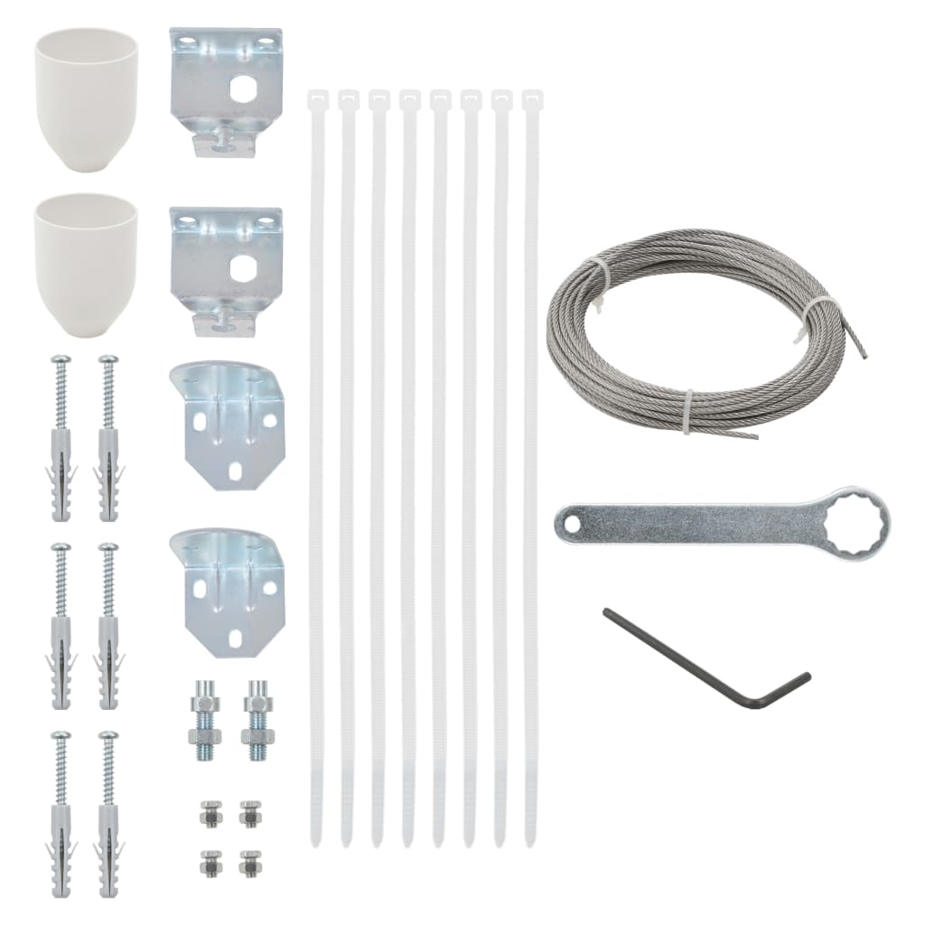 44744 vidaXL 29 Piece Balcony Screen Accessory Set