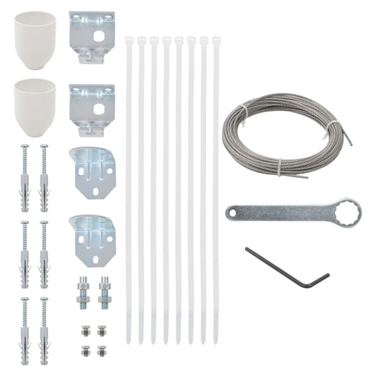 44744 vidaXL 29 Piece Balcony Screen Accessory Set