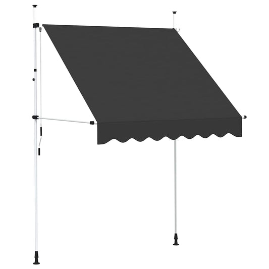 vidaXL Manual Retractable Awning 200 cm Anthracite