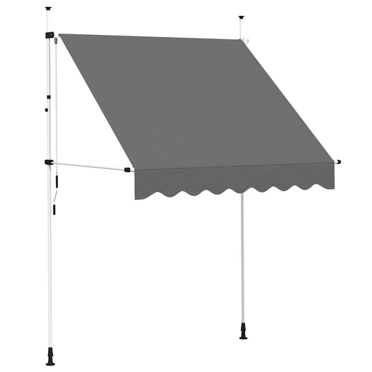 143688 vidaXL Manual Retractable Awning 200 cm Anthracite