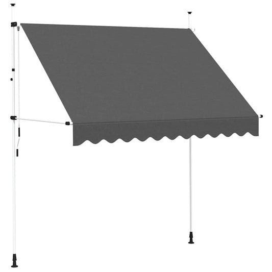 143689 vidaXL Manual Retractable Awning 250 cm Anthracite