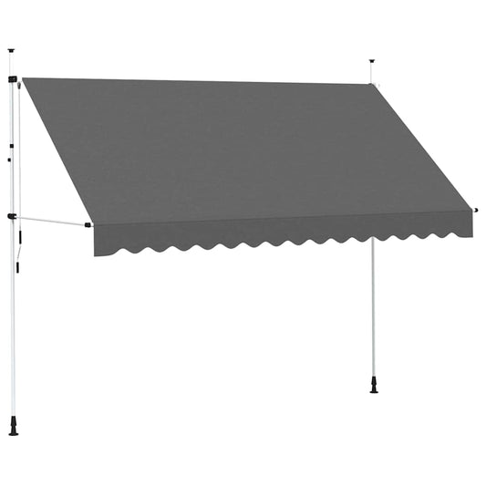 143691 vidaXL Manual Retractable Awning 350 cm Anthracite