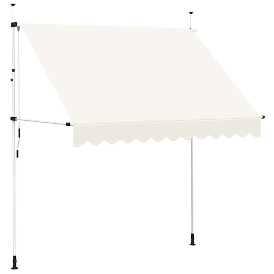 vidaXL Manual Retractable Awning 250 cm Cream