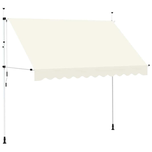 vidaXL Manual Retractable Awning 300 cm Cream