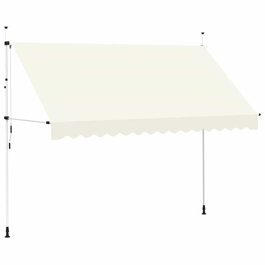143697 vidaXL Manual Retractable Awning 350 cm Cream