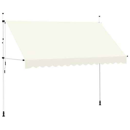 vidaXL Manual Retractable Awning 350 cm Cream