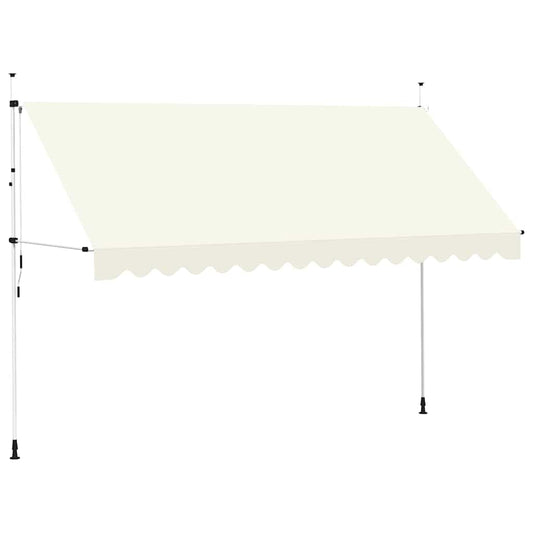 143698 vidaXL Manual Retractable Awning 400 cm Cream