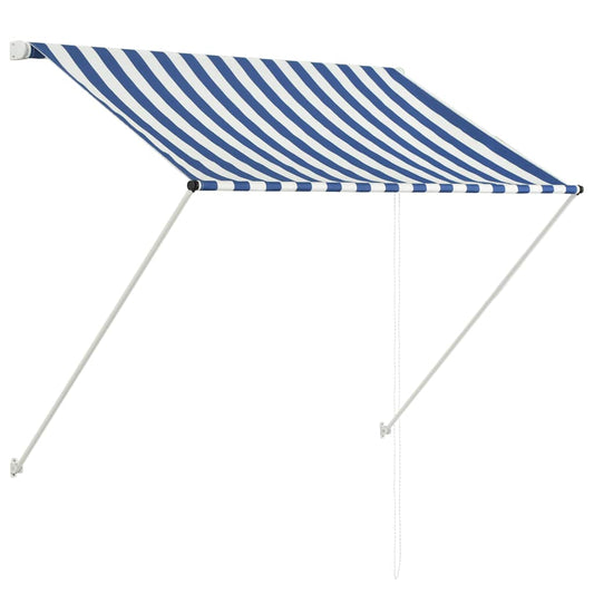 143746 vidaXL Retractable Awning 150x150 cm Blue and White