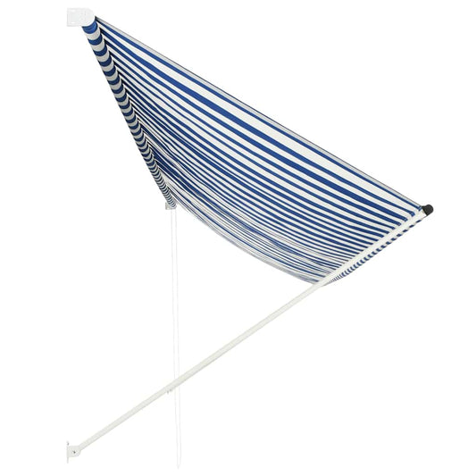 143751 vidaXL Retractable Awning 400x150 cm Blue and White