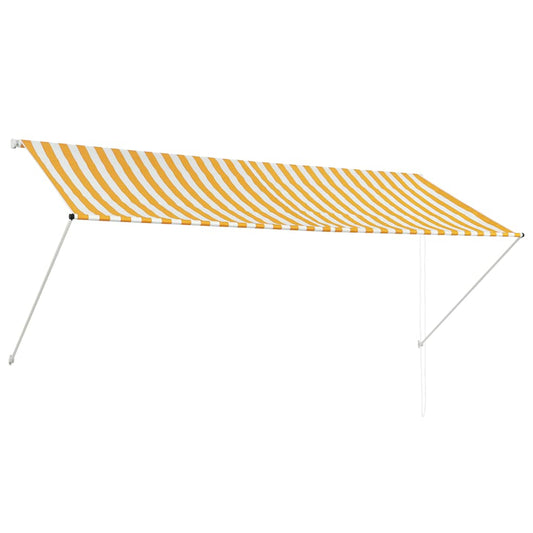 143755 vidaXL Retractable Awning 300x150 cm Yellow and White