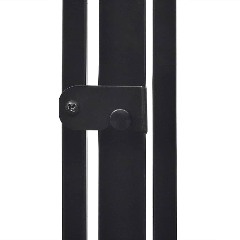 vidaXL Fireplace Fence for Pets Black Steel