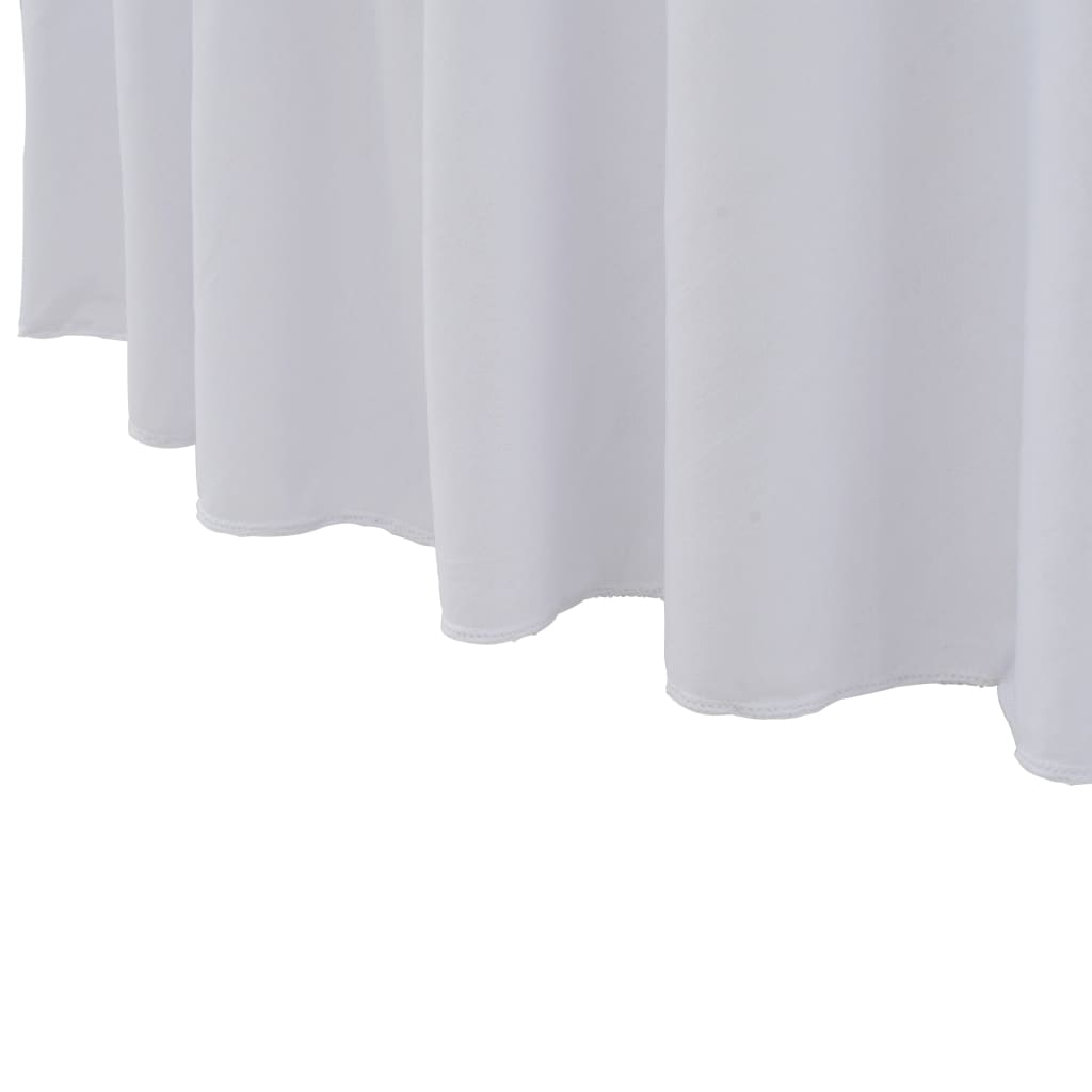 vidaXL 2 pcs Stretch Table Covers with Skirt 150x74 cm White