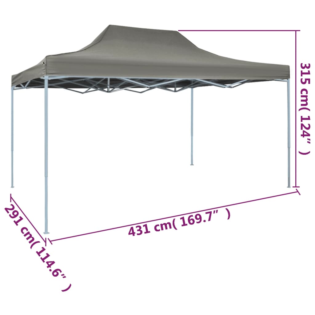 vidaXL Gazebos Anthracite with Blue Frame Oxford Fabric