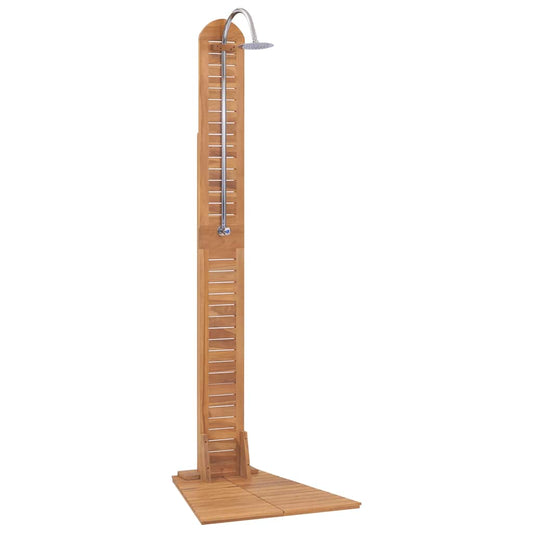 vidaXL Garden Shower | Teak | 204 cm height | Freestanding Outdoor Shower