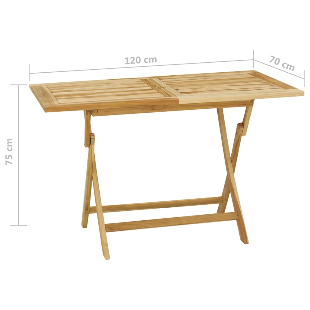 vidaXL Garden Dining Set | Teak | Fine sanded teak hardwood | Medium | Foldable