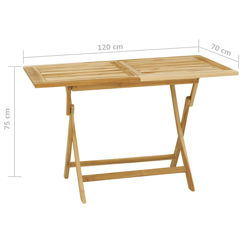 vidaXL 5 Piece Outdoor Dining Set Solid Teak Wood