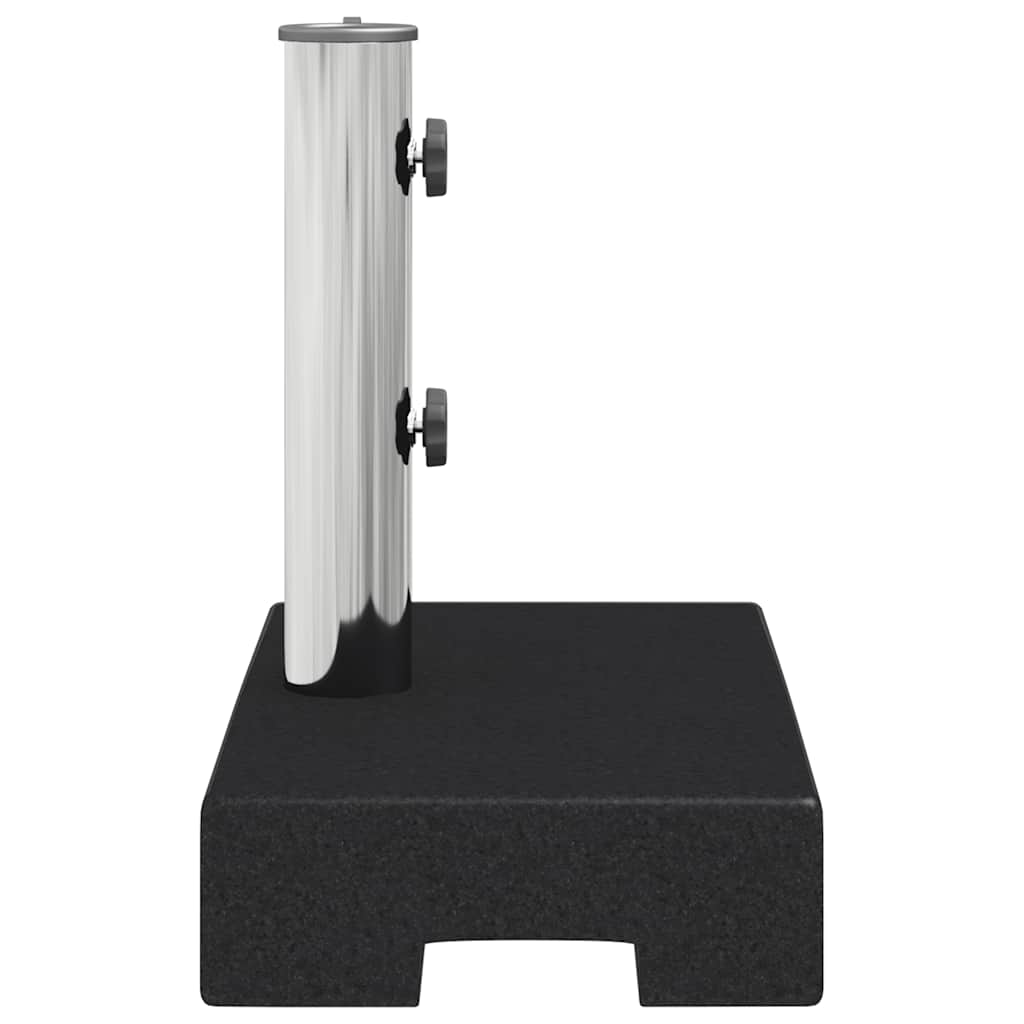 vidaXL Parasol Base | Black | Granite, Stainless Steel | Standard | Parasol Base