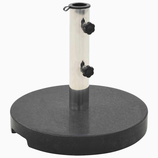 vidaXL Parasol Base | Black | Granite and Stainless Steel | 20 kg