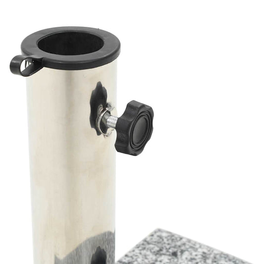 45069 vidaXL Parasol Base Granite 10 kg Curved Grey