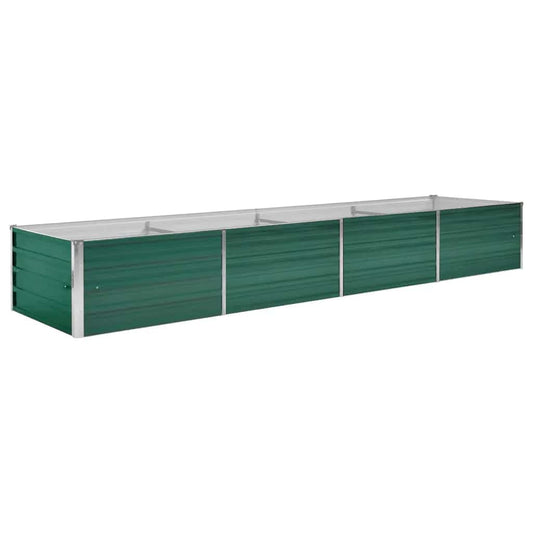 44847 vidaXL Garden Raised Bed Galvanised Steel 320x80x45 cm Green