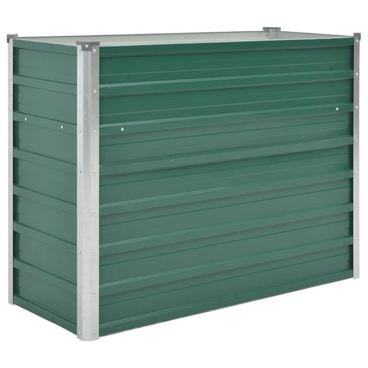 44853 vidaXL Garden Raised Bed Galvanised Steel 100x40x77 cm Green