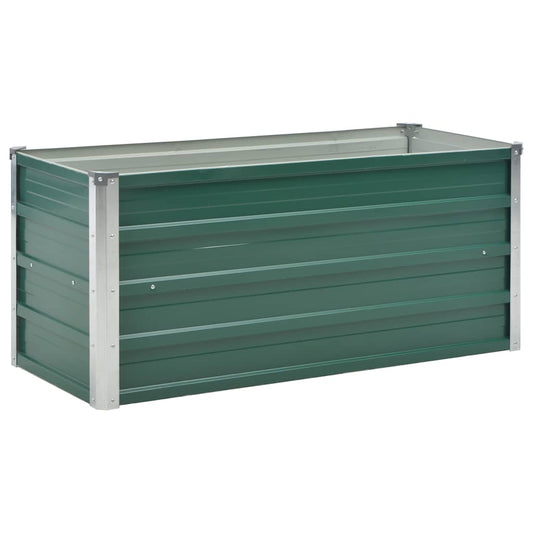 44855 vidaXL Garden Raised Bed Galvanised Steel 100x40x45 cm Green