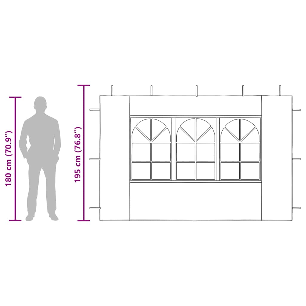 vidaXL Gazebos Blue PE and Steel