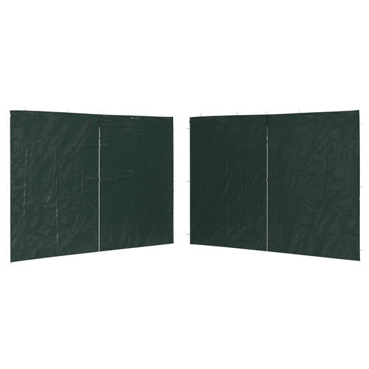 vidaXL Party Tent Sidewall 2 pcs with Zipper PE Green