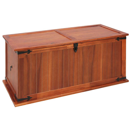 vidaXL Storage Chest | Brown | Solid acacia wood, MDF | 79 x 34 x 32 cm