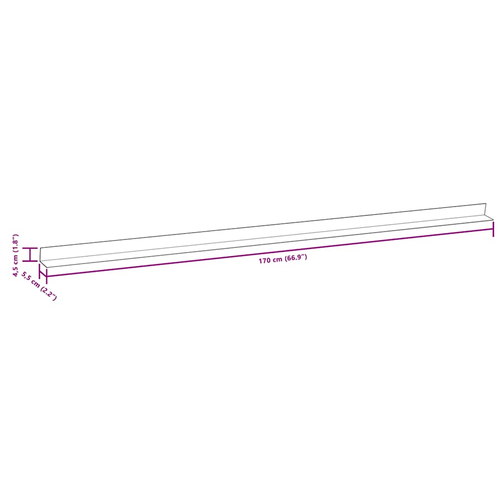 vidaXL 5 pcs Decking Angle Trims WPC 170 cm Teak Colour