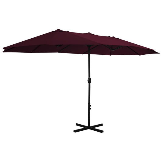 vidaXL Garden Parasol | Bordeaux Red | Polyester, Aluminium | Extra large