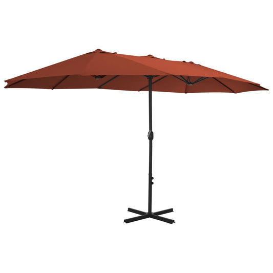 vidaXL Garden Parasol | Terracotta | Polyester | Extra Large