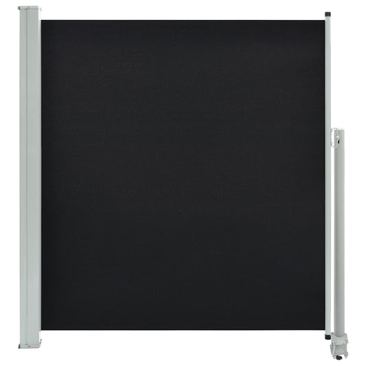 vidaXL Patio Retractable Side Awning 140 x 300 cm Black