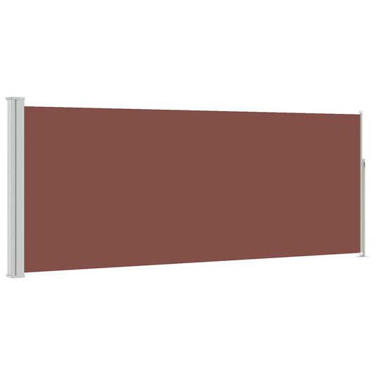 vidaXL Retractable Side Awning 117x314 cm Brown